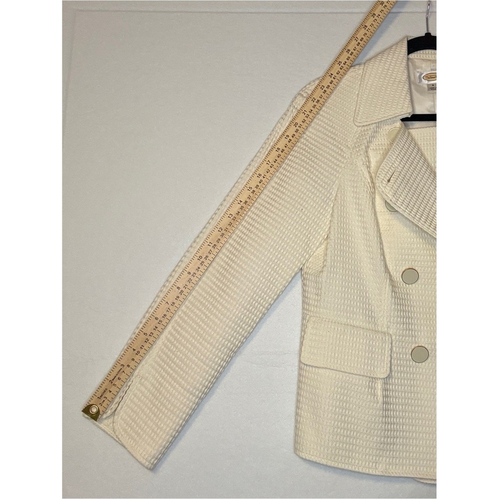 Talbots Ivory Textured‎ Double-Breasted Jacket – Size 8 - Picture 11 of 11